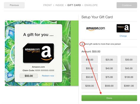 sending a gift card